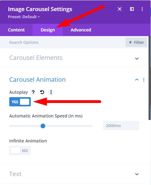 Divi Image Carousel Automatic Animation