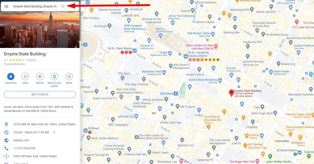 Google Maps Address Seach