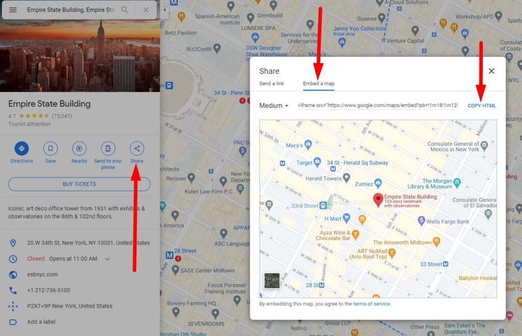 Google Map Embed Code