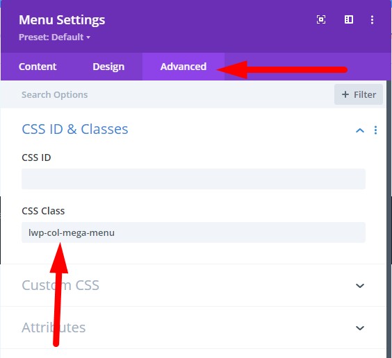 Menu module custom css change columns mega menu