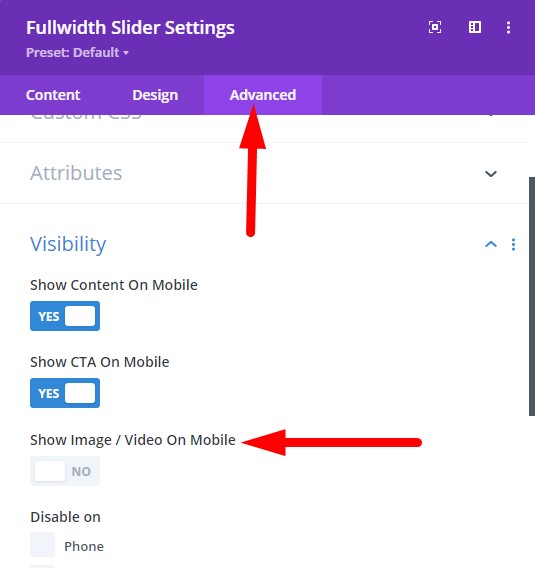 Show image video on mobile slider module