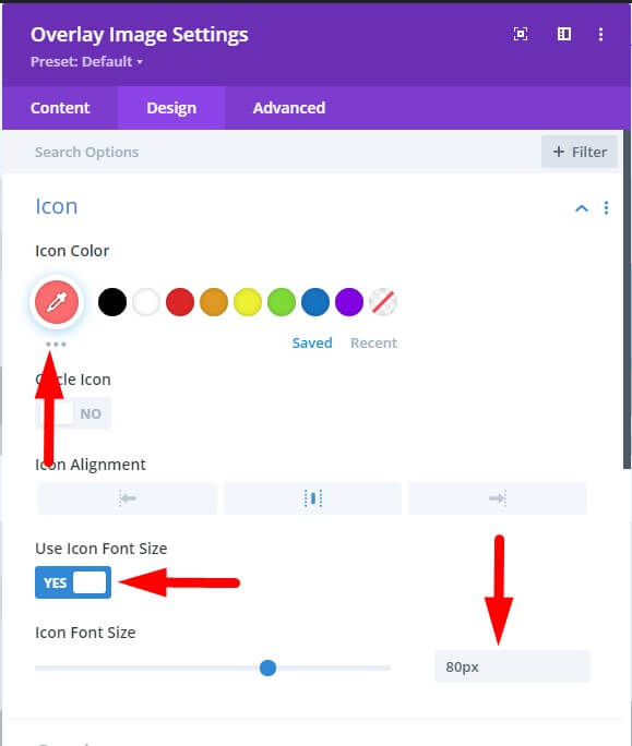 Overlay Image Icon Style Settings