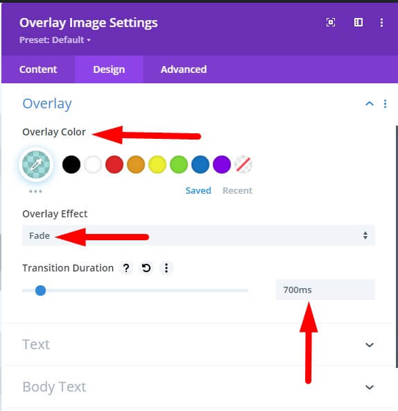 Overlay Image Overlay Settings