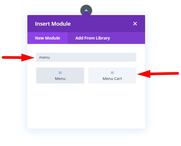 Divi Menu Cart Module