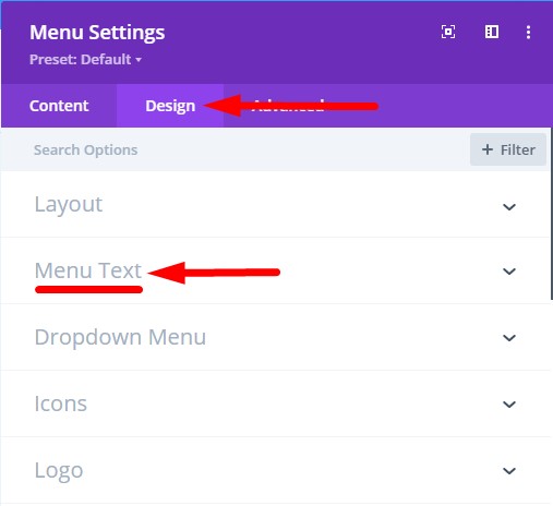 Menu Module Menu Text Toggle